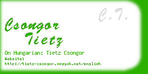 csongor tietz business card